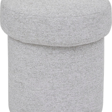 Atmosphera Poef Kita Ø37xH40cm - Nylon/Viscose - Grijs