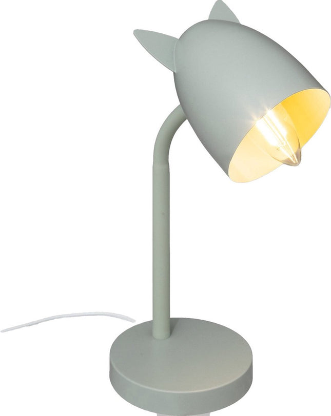Atmosphera Kinderkamer bureaulamp - met oortjes - groen - metaal - 18 x 12,5 x 31 cm - tafellamp