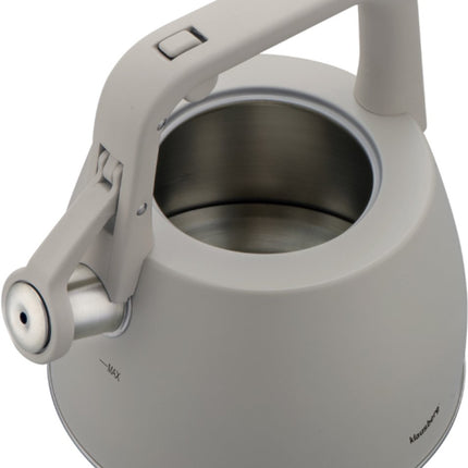 Klausberg 7916 - Fluitketel met fluit - 2.5 liter - RVS - Grijs