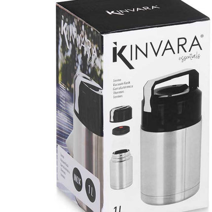 Kinvara - Thermos Lunchbox 1L – Vacuüm-Geïsoleerde Voedselcontainer – RVS Soep- en Voedselbeker – Lekvrije Thermische Beker