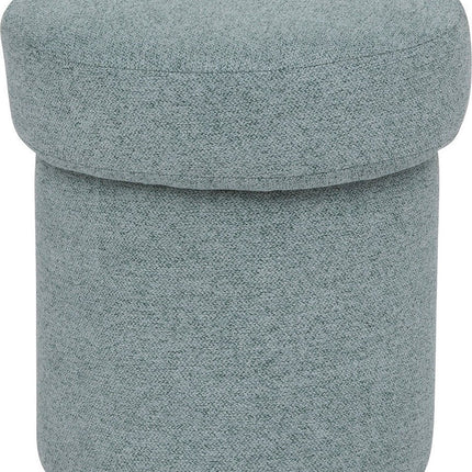 Atmosphera Poef Kita Ø37xH40cm - Nylon/Viscose - Celadongroen