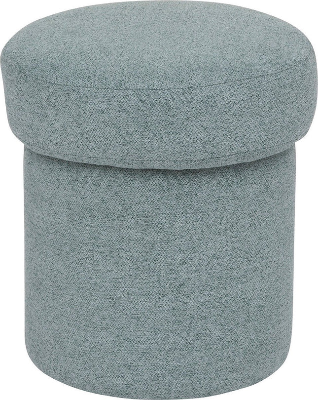 Atmosphera Poef Kita Ø37xH40cm - Nylon/Viscose - Celadongroen