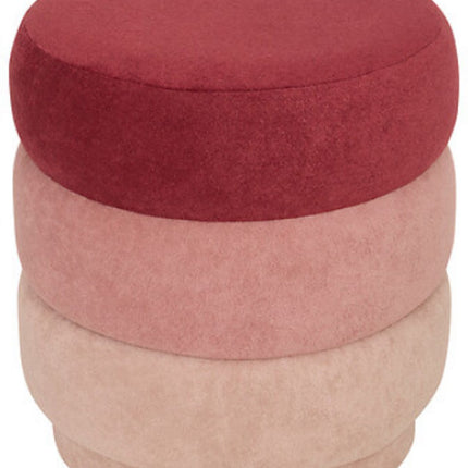 Atmosphera Sinan Velvet Poef - Ø38xH40cm - Roze
