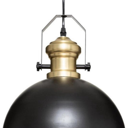 Zwarte met goudkleurige hanglamp, metaal ø 31 cm
