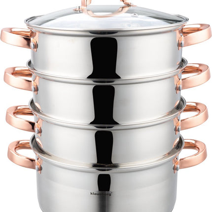 Klausberg 7733 - stoompan - 5 delig - 22 cm - rvs - alle warmtebronnen