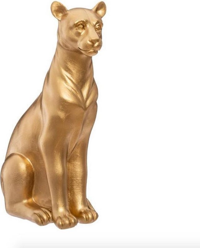 Atmosp Decoratief Beeld Panter - Polyresin - Goud - Hoogte 23cm