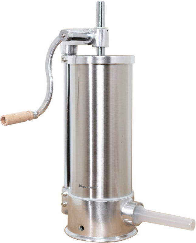 Klausberg KB-7927 Verticale Worstvuller | 5 kg Capaciteit | RVS | Professioneel | Met 6 Vullers | Vleesvuller