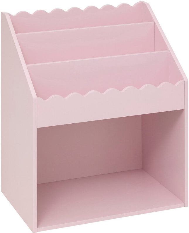 Atmosphera Kids Boekenkast verticale vakken met opbergvak - 48x32xH60cm - Lichtroze