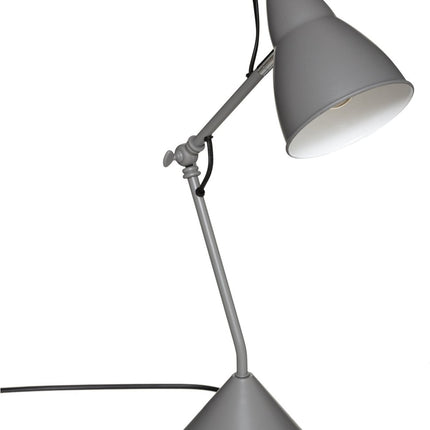 Atmosphera Tafellamp/bureaulampje Design Light Classic - grijs - metaal - H62 cm - Leeslamp