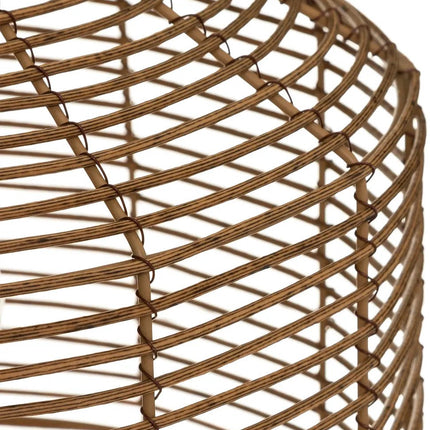 Atmosphera Solar tuin lantaarn - naturel - rotan kunststof - 30 x 30 cm - buiten - Led licht