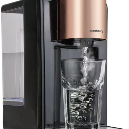 Klausberg KB7879 Hot Water Dispenser – 2,2 Liter – Temperatuurregeling (45-100°C) – Zwart & Rose Gold – 2600W - Heetwaterdispenser