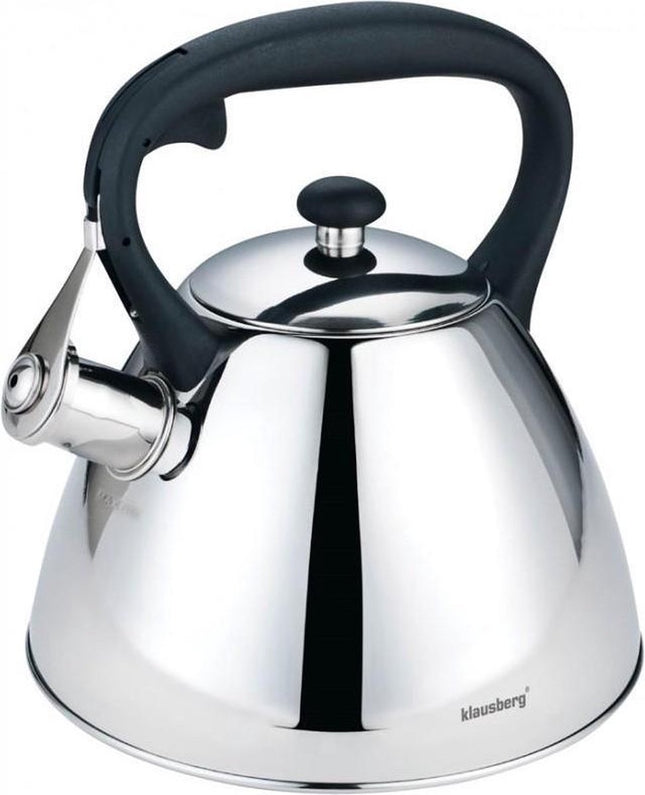 Klausberg 7207 fluitketel - 3L - rvs - alle warmtebronnen
