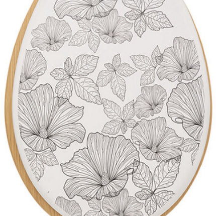 Blackflora Toiletbril met Bloemen Print - Sierlijke WC Bril - Duurzaam HDF Materiaal - 42,5 cm - WC-Bril