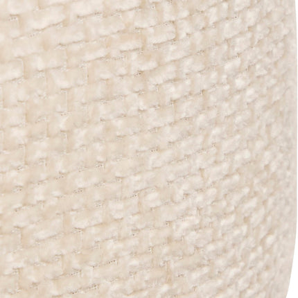 Atmosphera Spolo Velvet Poef - Ø38xH39cm - Wit