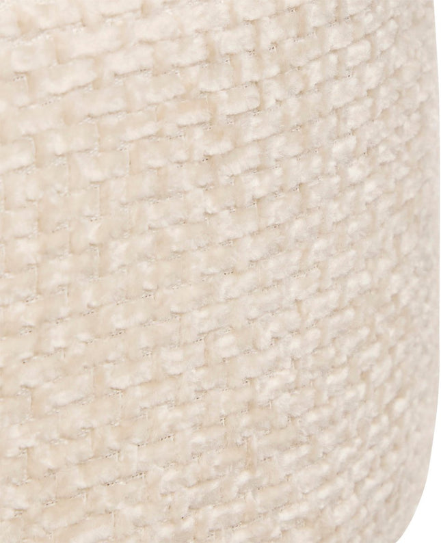 Atmosphera Spolo Velvet Poef - Ø38xH39cm - Wit