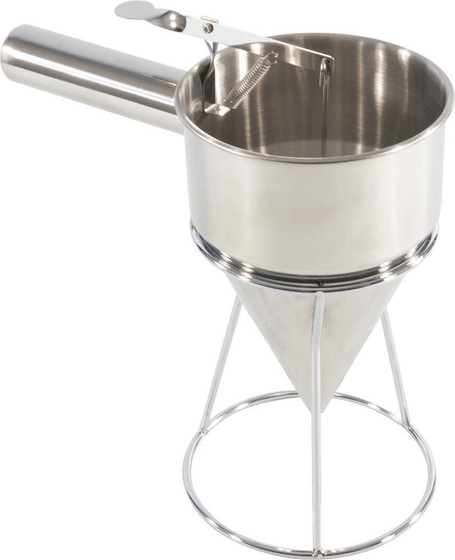 Beslagdispenser - RVS -  Ø13x20cm - Beslag Dispenser - Deeg Dispenser - Batter Dispenser - Doseer Giettrechter