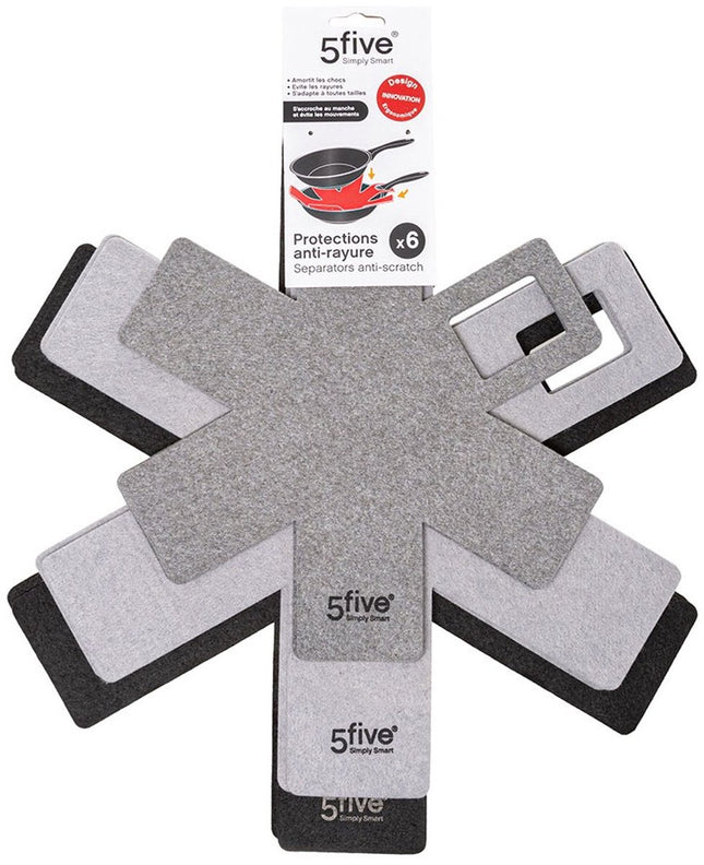 Koekenpanbeschermer 5five Simply Smart Pluche 6 Onderdelen