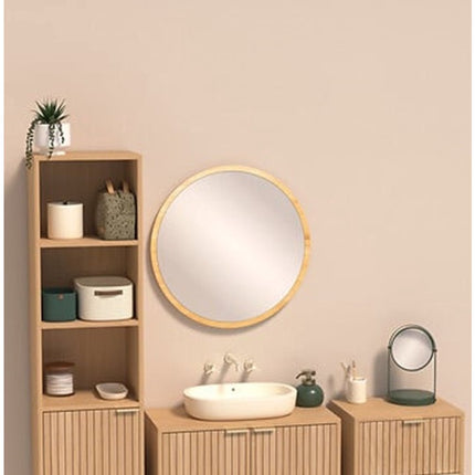 5Five Make-up spiegel met standaard - 18 x 26 cm - metaal - ficus groen - badkamer/kaptafel - draaibaar