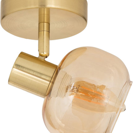 Atmosphera Pilia Wandlamp - 10x16x10cm - Goud/Amber
