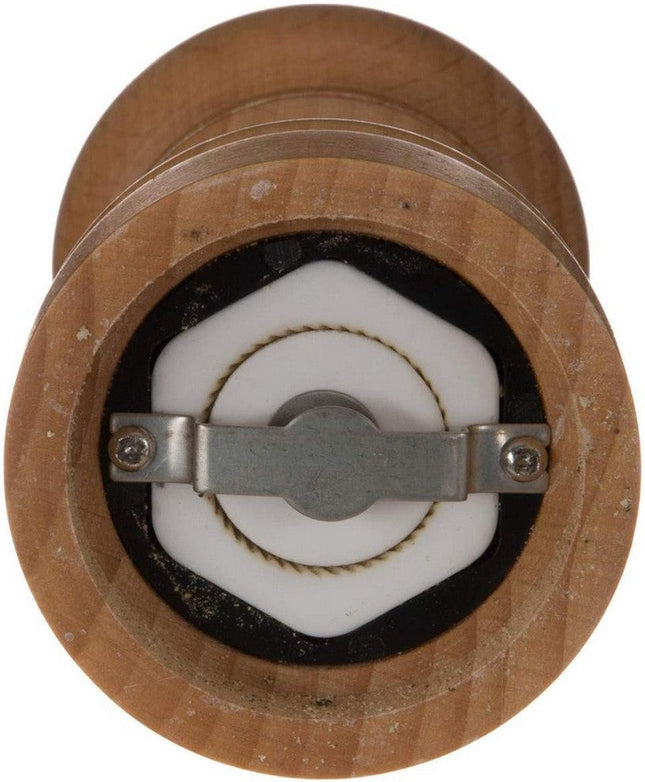 Pepermolen/zoutmolen hout beige 14 cm - Pepermaler/zoutmaler - Kruiden en specerijen vermalers