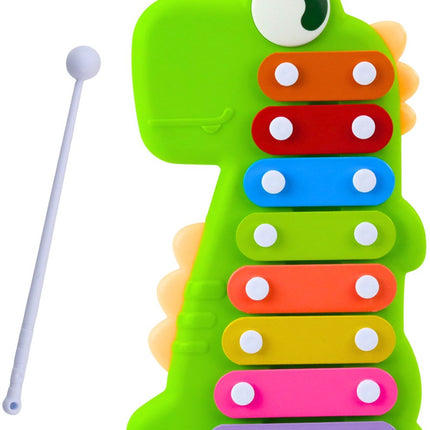 Dinosaurus Xylofoon - 8 Toons Muziekinstrument voor Kinderen - Kleurrijk Muziekspeelgoed - Educatief Speelgoed voor Peuters - Musical PIano -