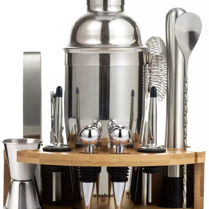 Klausberg KB7655 - Cocktail Shaker Set van RVS - Inclusief Opbergstandaard - Stijlvol en Functioneel - Ideaal voor Thuisbars en Cadeaus