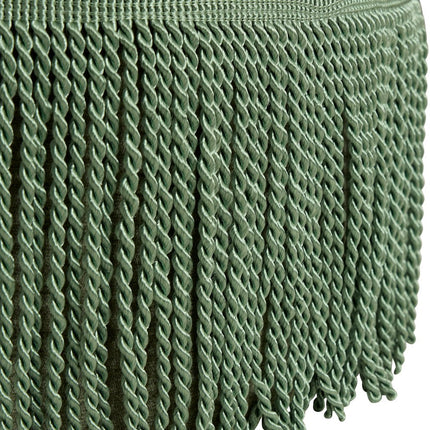 Atmosphera Alanya Velvet Poef - Ø38xH38cm - Groen