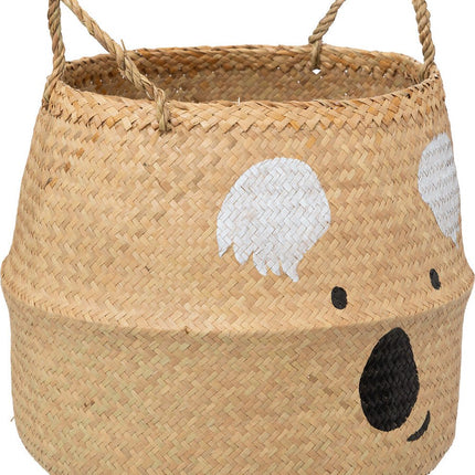 Atmosphera Kids Opbergmand Koala uit riet Ø37x38cm - Beige