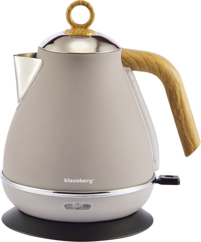 Klausberg 7707 - Retro Waterkoker - 1,7L - RVS - Beige