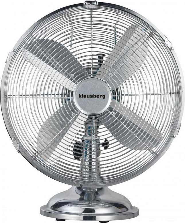 Klausberg 7537 - tafelventilator - chroom- 30 cm - 40W
