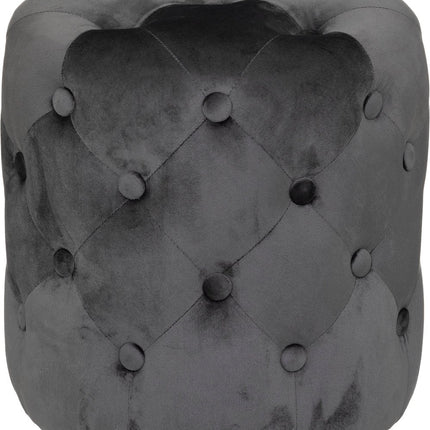 | Velvet Poef | Grijs | Oosters | 38 x 38 x 38 cm | Luxe |