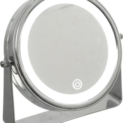 Make-up spiegel/scheerspiegel met LED verlichting op standaard 20 cm - Badkamer spiegels met licht
