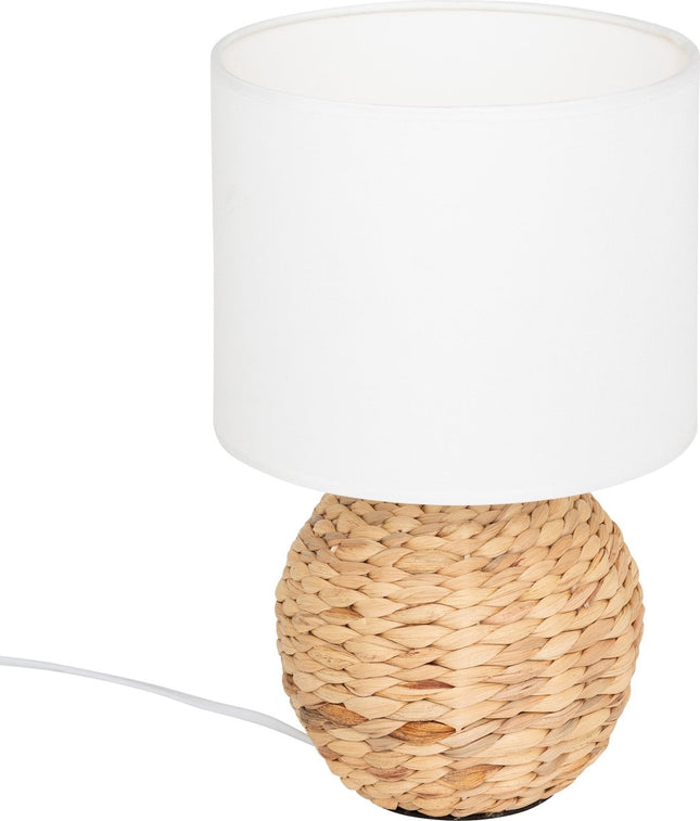 Atmosphera Hyacint Sphere Tafellamp - Ø22xH37cm - Wit/Beige