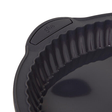 Secret de Gourmet Taarten bakken bakvorm/bakgerei Backery Pro - siliconen - anti-aanbak laag - zwart - 26 x 3.6 cm