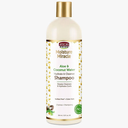 African Pride Moisture Miracle Aloe &amp; Coconut Water Hydrate &amp; Cleanse Shampoo 354ml