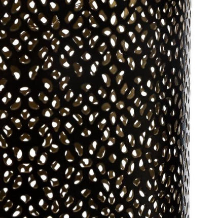 Metalen zonnelantaarn Hoog 25,5 cm, 12 x breed, 12 x lengte, zwart