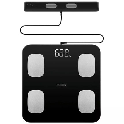 Klausberg Slimme Digitale Elektronische Personen Weegschaal met lichaamsanalyse - personenweegschaal met app - Gewicht en BMI - Ssmart scale vetpercentage