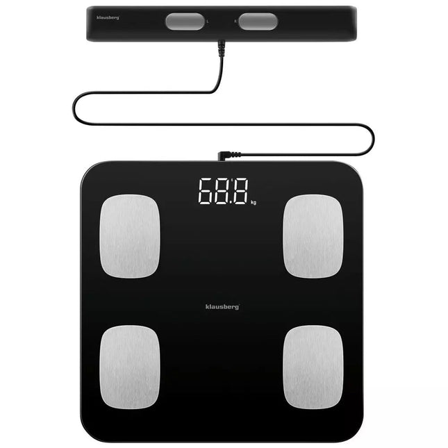 Klausberg Slimme Digitale Elektronische Personen Weegschaal met lichaamsanalyse - personenweegschaal met app - Gewicht en BMI - Ssmart scale vetpercentage