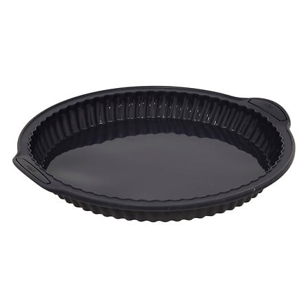 Secret de Gourmet Taarten bakken bakvorm/bakgerei Backery Pro - siliconen - anti-aanbak laag - zwart - 26 x 3.6 cm