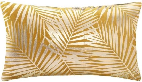 Tropic Fluwelen Kussen - 30 x 50 cm - Okergeel