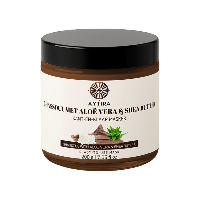 AYTiRA Ghassoul Masker met Aloë Vera & Shea Butter – Kant-en-klaar (200 g)