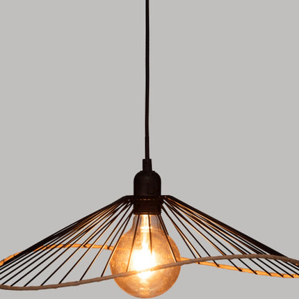 Moderne Hanglamp Alara zwart metaal draad