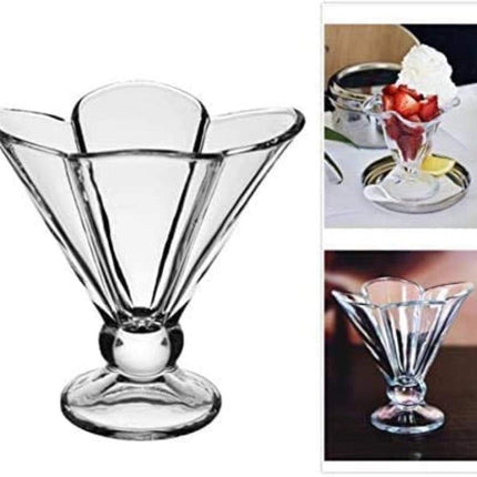 Set van 6 glazen ijsbekers ijscoupe-dessertglas 250 ml