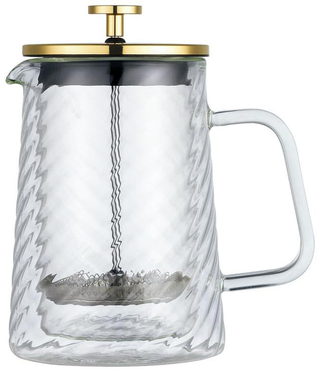 Klausberg Piston Koffie-/Thee Zetter - Glas - 0.6L