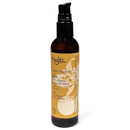 Najel Elixer BIO – Huidverzorging met 3 Oliën – 125 ml – Argan, Zoete Amandel & Nigella – 100% Biologisch