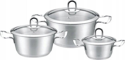 Kinghoff 4474 - Pannenset - 6 delig - RVS